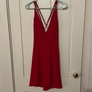 Red strapy dress